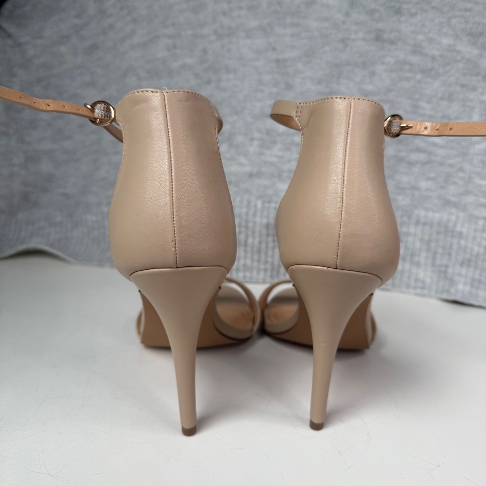 LC Lauren Conrad Size 9.5 Memory Foam Heels Ankle Strap Sandal Beige Women's - Picture 5 of 9